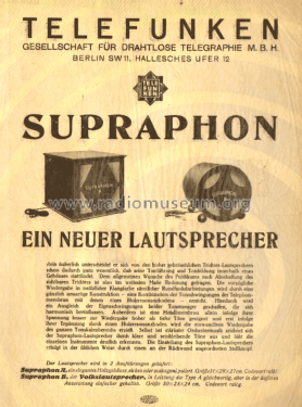 Supraphon B; Telefunken (ID = 3010838) Speaker-P