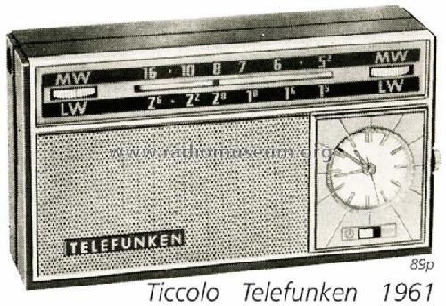 Ticcolo ; Telefunken (ID = 1167) Radio