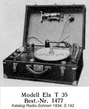 Tonfolienschreiber ELA T 35; Telefunken (ID = 2297383) R-Player