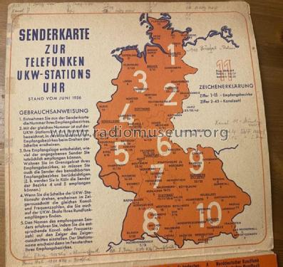 UKW-Stations-Uhr - Sendertabelle ; Telefunken (ID = 2770727) Misc