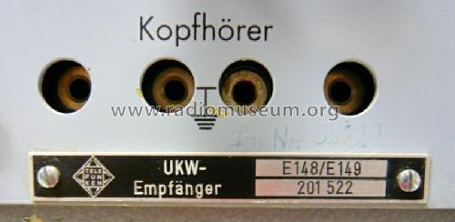 Ultrakurzwellen-Empfänger E149 Uk/1d; Telefunken (ID = 728273) Mil Re