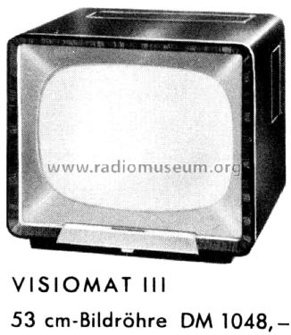 Visiomat III ; Telefunken (ID = 2918252) Televisore