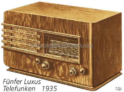 Fünfer Luxus 645WLK ; Telefunken; Wien (ID = 2485) Radio