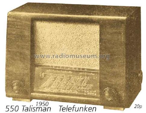 Talisman 550GW; Telefunken; Wien (ID = 2500) Radio