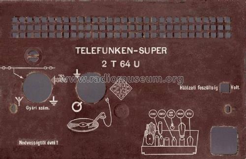 2T64U; Telefunken; Budapest (ID = 1789733) Radio