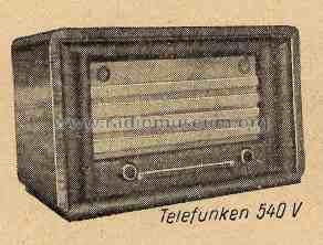 540V; Telefunken; Budapest (ID = 132962) Radio