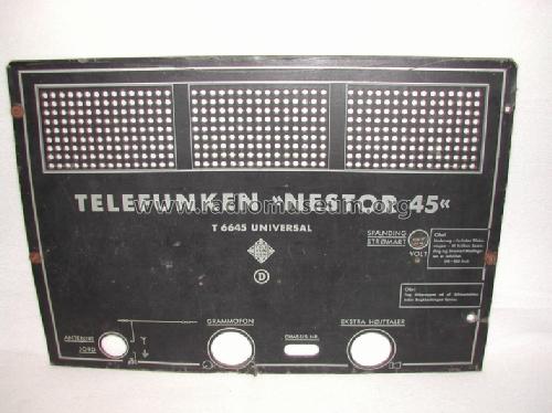 Nestor 45 T6645; Telefunken; Danmark (ID = 226828) Radio