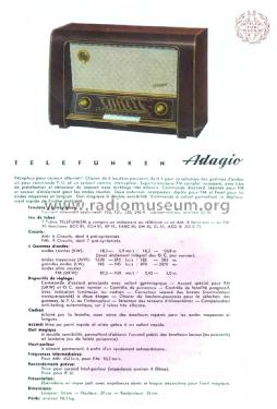 Adagio ; Telefunken France; (ID = 2175310) Radio