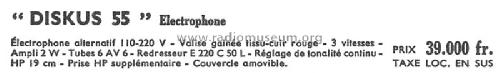 Diskus 55; Telefunken France; (ID = 2584084) Reg-Riprod