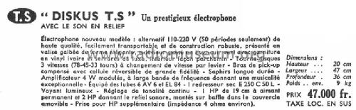 Diskus TS ; Telefunken France; (ID = 2584091) R-Player