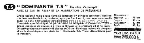 Dominante TS ; Telefunken France; (ID = 2544722) Radio