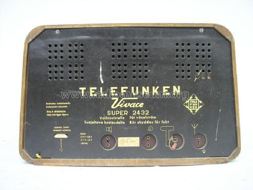 Vivace Super 2432; Telefunken, Helsinki (ID = 1567005) Radio