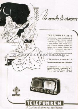 265c; Telefunken Italia, (ID = 2740843) Radio