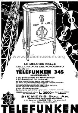 345 ; Telefunken Italia, (ID = 1423256) Radio