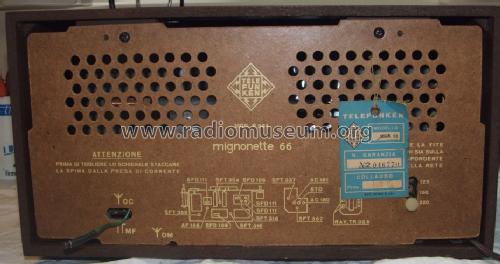 Mignonette 66 R564; Telefunken Italia, (ID = 1103162) Radio