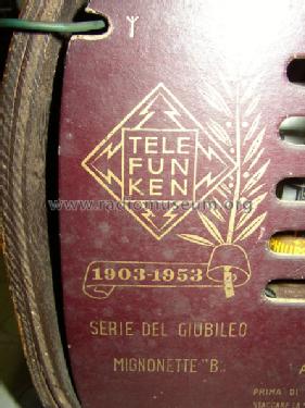 Mignonette B Serie del Giubileo; Telefunken Italia, (ID = 752333) Radio