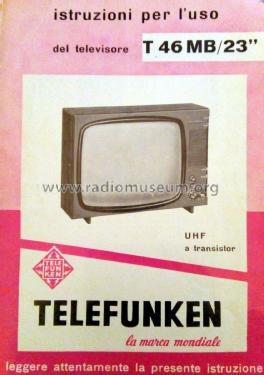 T46MB/23'; Telefunken Italia, (ID = 2645978) Television