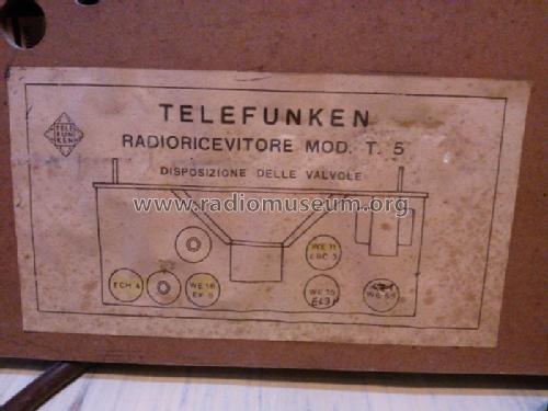 T5; Telefunken Italia, (ID = 1369927) Radio