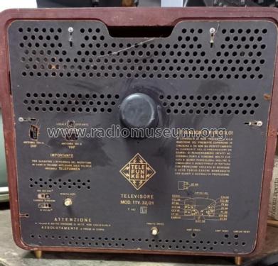 TTV 32/21 T142 /B /D; Telefunken Italia, (ID = 3043461) Televisore