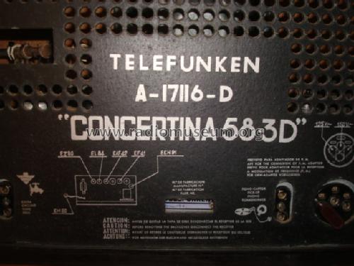 Concertina 58-3D A17116-D; Telefunken (ID = 951082) Radio