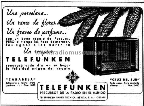 Cruz del Sur 365-A; Telefunken (ID = 963200) Radio