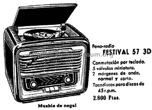 Festival 57 3D ; Telefunken (ID = 970950) Radio