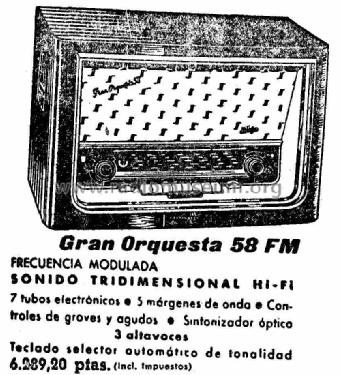 Gran Orquesta 58 FM A-1767-FM; Telefunken (ID = 971551) Radio