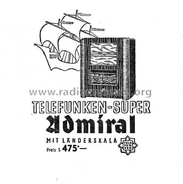 Admiral 641WL/o ; Telefunken; Wien (ID = 3111299) Radio