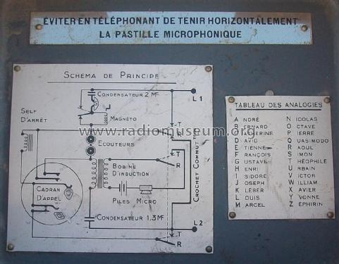 Appareil Téléphonique TM 1936; MILITARY France, (ID = 1945515) Telephony