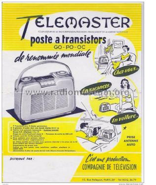 Transistors 7 ; Télémaster CGTVE, (ID = 1913569) Radio