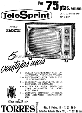 Kadete 110º; TeleSprint marca - (ID = 2254201) Televisore