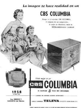 CBS Columbia 21M503; Televa CBS Columbia; (ID = 2439956) Télévision