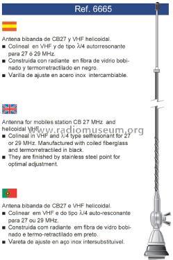 Bibanda CB/Amateur 1/4-λ CB - Colineal Amateur ref 6665; Televés; Santiago de (ID = 3033976) Antenna