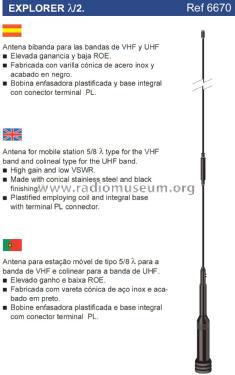 Explorer Bibanda VHF/UHF 5/8-λ Colineal ref 6670; Televés; Santiago de (ID = 3033980) Antenna