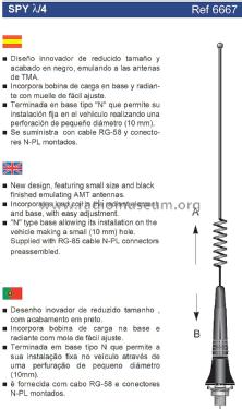 Spy 1/4-λ ref 6667; Televés; Santiago de (ID = 3032708) Antenna