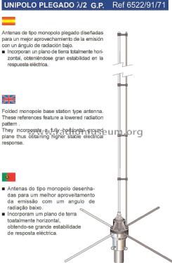 Unipolo Plegado 1/2-λ GP ref 6522; Televés; Santiago de (ID = 3033382) Antenna