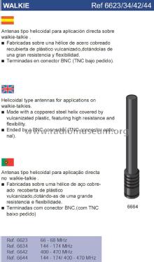 Walkie Bibanda VHF/UHF 1/4-λ ref 6644; Televés; Santiago de (ID = 3033988) Antenna