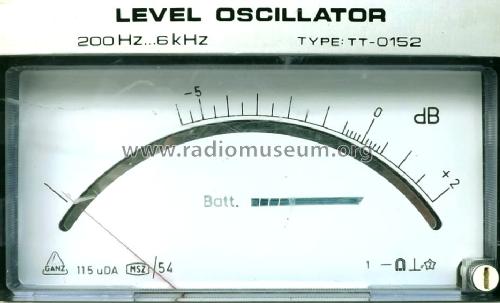 Level Oscillator TT-0152; Telmes Szövetkezet (ID = 1515406) Equipment