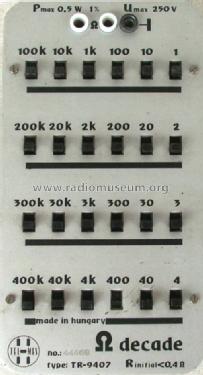 Ohm Decade TR-9407; Telmes Szövetkezet (ID = 1004127) Equipment