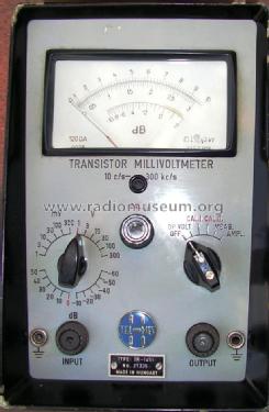 Transistor Millivoltmeter TR-1451; Telmes Szövetkezet (ID = 1044951) Equipment