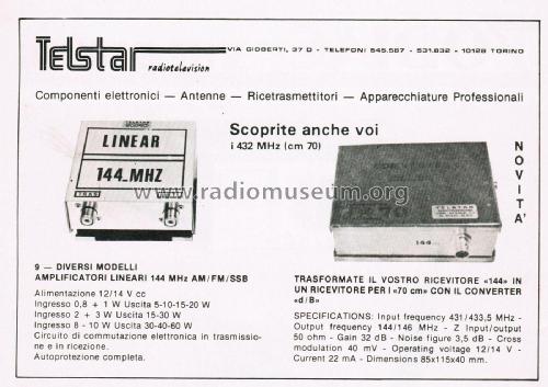 Converter UHF/VHF ; Telstar (ID = 2759154) Amateur-D