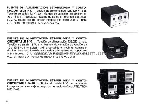 Fuente de Alimentación F-10 ; Teltronic, S.A. (ID = 2516874) Power-S