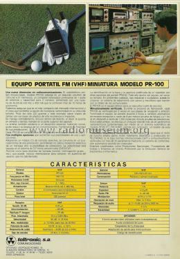 Radioteléfono VHF-FM PR-100; Teltronic, S.A. (ID = 2520955) Commercial TRX