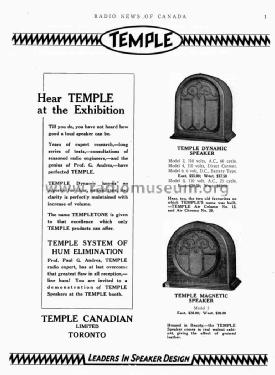 Dynamic Speaker Model 6; Temple Radio Ltd. (ID = 2700695) Lautspr.-K