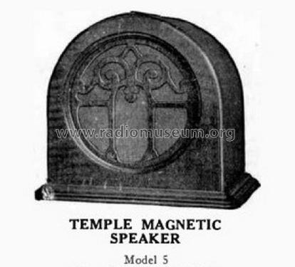 Model 5 ; Temple Radio Ltd. (ID = 2700718) Parleur