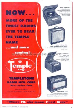 F-617 ; Templetone Radio Mfg (ID = 1143617) Radio