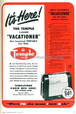 G-521 Vacationer; Templetone Radio Mfg (ID = 1211768) Radio