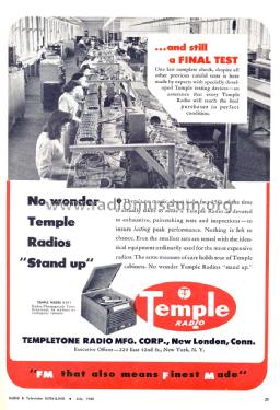 Temple E-511 ; Templetone Radio Mfg (ID = 1120747) Radio