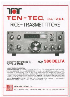Transceiver 580 Delta; Ten-Tec Inc.; (ID = 2817375) Amat TRX