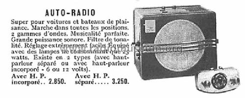 Auto-Radio ; Ténor, Compagnie (ID = 1673098) Car Radio